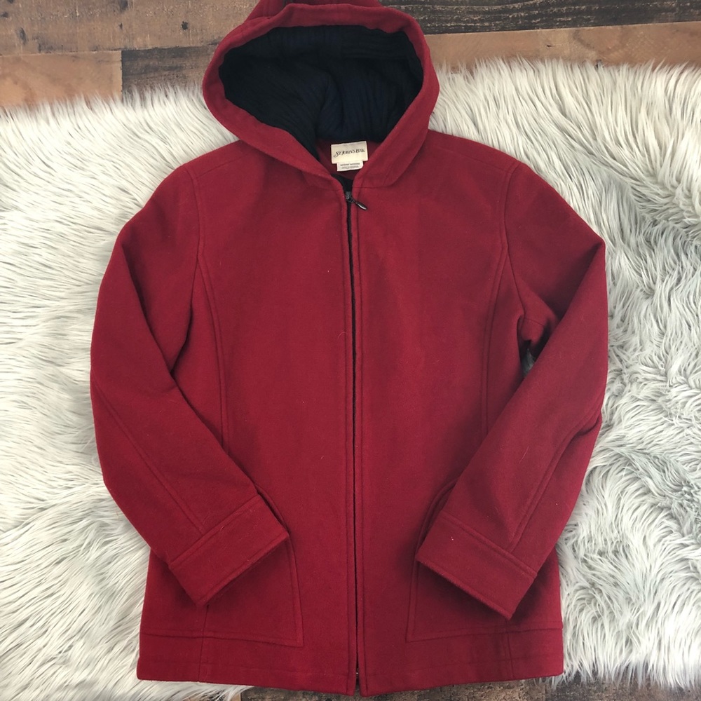 St Johns Bay red wool jacket